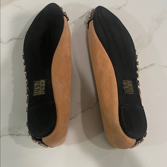 Jeffrey Campbell Flats Natural Black Studded Leather, Size 8 - Picture 8 of 13